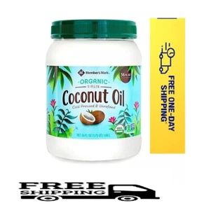 Member's Mark Organic Virgin Coconut Oil, 56oz. -Select your Size FREE SHIPPING - Picture 1 of 4
