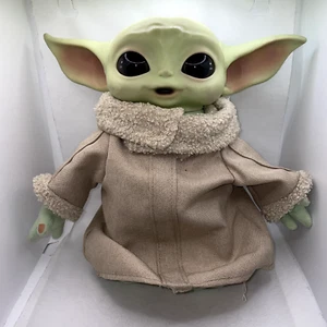Stars Wars Mandalorian Baby Yoda Grogu Plush Doll The Child 11”hard plastic head - Picture 1 of 7