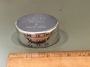 Tiffany & Co. Sterling Silver Shaker Pantry Ring Box 2.25” 30th birthday Italy - Picture 1 of 4