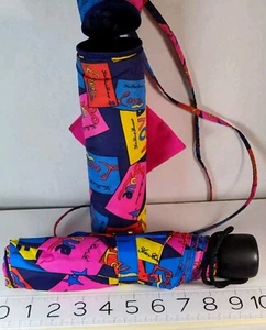 YSL Vintage Umbrella Yves Saint Laurent Showers Of Love Deluge Amour Colorful - Picture 1 of 11
