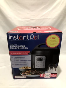 Instant Pot Duo Viva 8 qt Black Multi-Use 9-in-1 Pressure Cooker NEW - Picture 1 of 3
