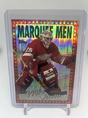 1995-96 Topps Marquee Men Power boosters Mike Vernon #11 HOF - Image 1 of 2