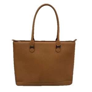 Ashneil Vintage braun Leder groß gold H Hardware Wildleder innen - Bild 1 von 15