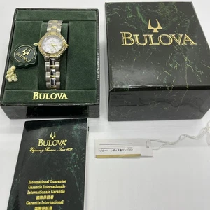 Bulova Ladies Watch Silver Gold - Picture 1 of 5