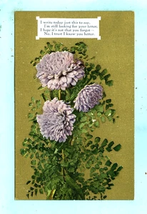 Vintage, Flowers, "I write today jusy yo say, I'm still looking for your letter" - Picture 1 of 3