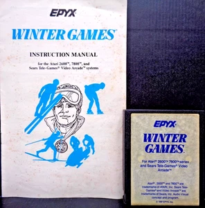ATARI VCS 2600 -- WINTER GAMES (EPYX) +MANUAL #NTSC - Picture 1 of 5