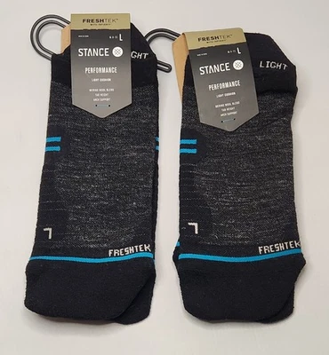 2 Pares - Calcetines Stance Run Light Negros Corte Bajo Para Hombre Grandes (9-13) Foto 1 de 4