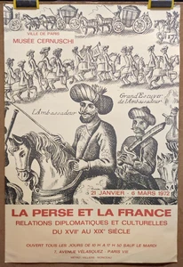 Affiche originale ancienne 1972 La Perse et la France Musée Cernuschi /RS586 - Picture 1 of 2