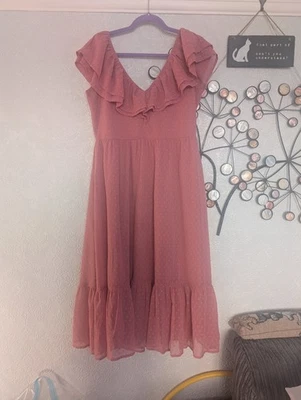 Pink Lace Dress New With Tags Size 12 - Image 1 of 2
