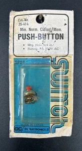 35-414 PUSH BUTTON SWITCH 100V NORMALLY CLOSED MOM. - Picture 1 of 2