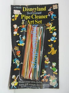 Disneyland Pipe Cleaner Art Set WALT DISNEY 40 PCS #2G No.5632 1960s Larami - Picture 1 of 2