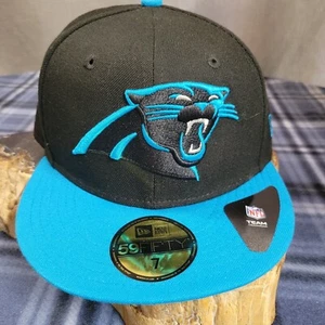 Neuf !! Casquette ajustée bleue NFL North Carolina Panthers New Era 59Fifty taille 7 1/2 - Photo 1/4