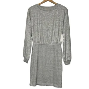 Suéter Vestido Mujer Talla Mediana Gris Tejido Cintura Elástica Pullover Nine West NUEVO - Imagen 1 de 9