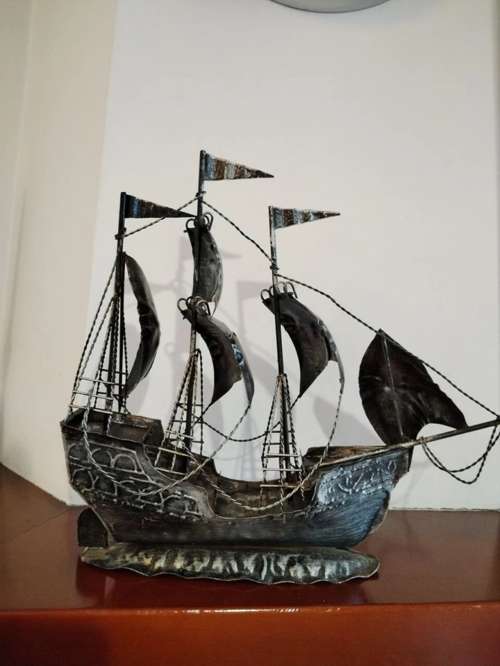 arte antiquariato complementi di arredo. Veliero -Galeone -in ferro battuto - Immagine 1 di 4