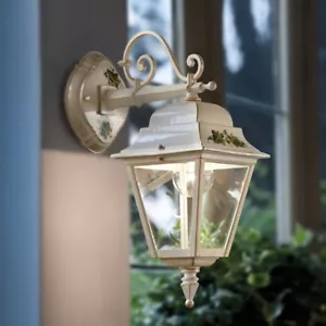 Applique da parete per esterno lanterna classica avorio e oro 1 luce FL-185 - Imagen 1 de 1