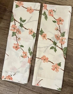 2Vintage Fieldcrest Percale King Pillowcases 50 50 Cotton Poly Blend Pink Dogwod - Picture 1 of 14