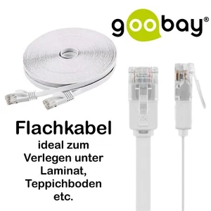 Cat5 Patchkabel Netzwerk Kabel Flachkabel ultraflach ua 1m 2m 3m 5m 10m 20m NEU - Bild 1 von 9