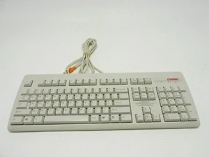 OEM Compaq KB-9860 PS/2 Wired Beige Vintage Retro QWERTY - Tested - Picture 1 of 9