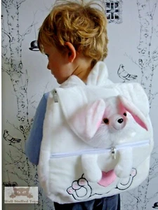 Niedlicher Hase Mädchen Kinder Kinder Rucksack Tasche Kindergarten Schule erste Tasche - Bild 1 von 5