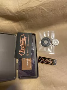 KeyUnity KA02 Black Titanium Flat Key Rings, 33/25/17.5mm - Picture 1 of 4