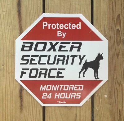 Boxer Security Caution  Plastic Sign  - Image 1 of 4