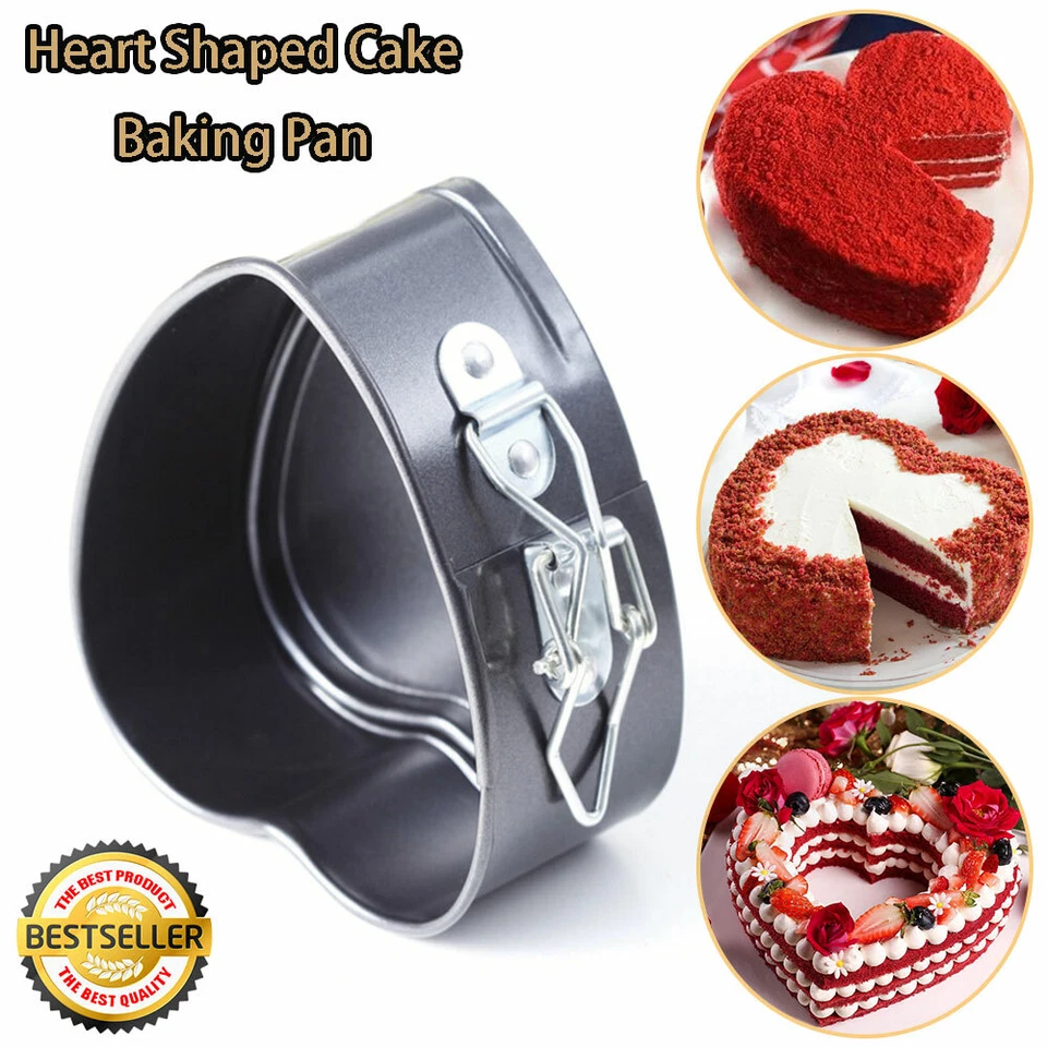 1 Herzförmig Backform Kuchen Cookie Wüste Tablett Gussform Valentinstag - Bild 1 von 4