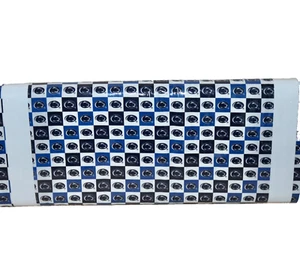 Penn State ~ Blue & White Square Pattern College Cotton Fabric 1/4 Yard 9” X 42” - Picture 1 of 18