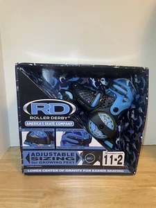 RD Roller Derby Skates Boys Adjustable High Top Blue Size 11-2 - Picture 1 of 5