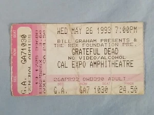 May 5-26-93 1993 THE GRATEFUL DEAD Ticket Stub Cal Expo Sacramento - Picture 1 of 2