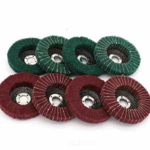 4'' 100mm Nylon Fiber / Emery Flap Wheel Polishing Sanding Discs Pads Abrasive - Picture 1 of 7
