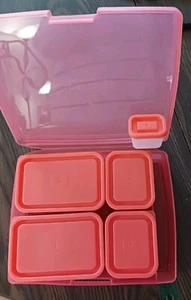 Bentology*Coral Color Box With Set of 5 Removable Containers Lunch Box LNC - Picture 1 of 14