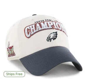 Philadelphia Eagles '47 Super Bowl LIX 59 Champions Clean Up Adjustable Hat - Picture 1 of 5
