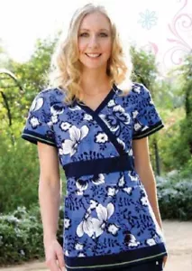 NEW KOI WOMENS DESIGNER NURSING UNIFORMS RYLEE ZOE SCRUB TOP B1180 Sz S - Picture 1 of 10