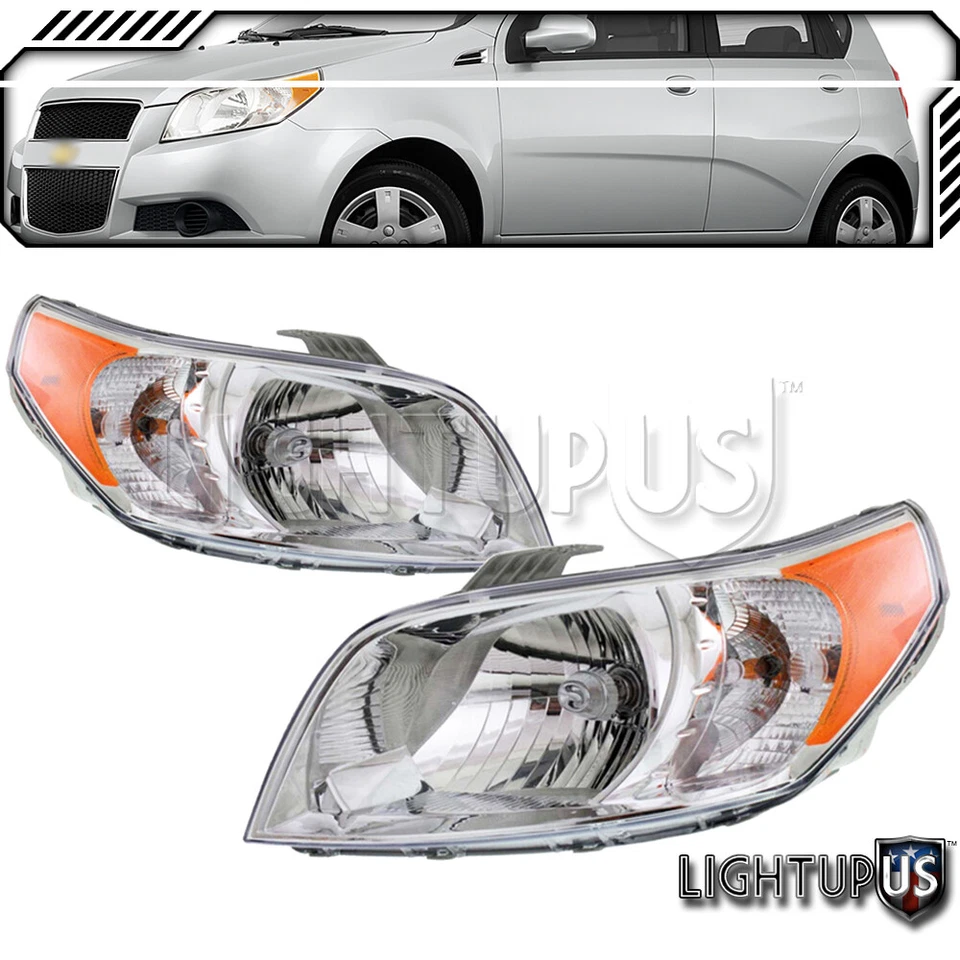 Pair LH RH Halogen Headlights for CHEVROLET 10-11 AVEO5  Foto 1 de 1