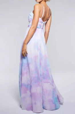 TRIXXI Pink Blue Spaghetti Strap Formal Fit + Flare Dress 11 New W/Tags - Image 1 of 3