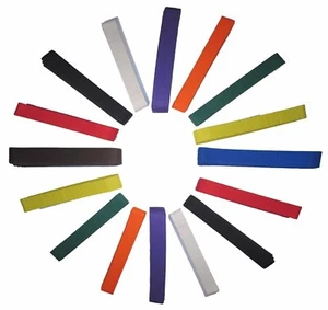 KARATE BELTS MARTIAL ARTS TAEKWONDO JUDO KICKBOXING COTTON MIX & MATCH - Picture 1 of 3