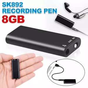 Mini Spy Audio Recorder Voice Activated Office Listening Device 96 Hours 8GB - Picture 1 of 12