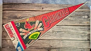VINTAGE ST. LOUIS CARDINALS BASEBALL PENNANT - WINCRAFT - STILL ON HANGING CARD - Picture 1 of 2