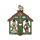 Weatherhouse German Pewter Christmas Tree Ornament Weather House Decoration New