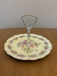 Vintage Arnart viktorianische Blume 7" Leckerbissen Teller Süßigkeitenschale - Bild 1 von 5