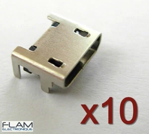 10x connecteur à souder micro USB type B femelle / female connector to solder - Foto 1 di 12