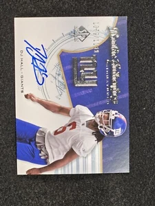 2008 UPPER DECK SP AUTHENTIC DJ HALL ROOKIE AUTO 1079/1199 NEW YORK GIANTS. - Picture 1 of 2