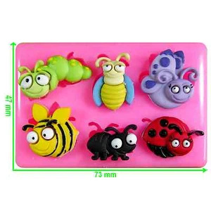 Molde de silicona Bugs Life Ladybird Caterpillar Butterfly de Fairie Blessings - Imagen 1 de 5