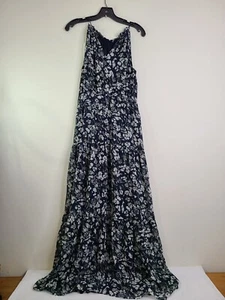 Maxi Vestido Floral Loft Para Mujer Azul Marino Oscuro Y Blanco Con Cuello Halter Talla XS NUEVO CON ETIQUETAS - Imagen 1 de 12