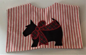 Girls SCOTTISH TERRIER Applique COLLAR Scottie Dogs ADD TO DRESS OR TOP - Picture 1 of 2