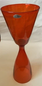 VERY LARGE BLENKO 583 GOBLET! STICKER & SANDBLAST LOGO! - Picture 1 of 17