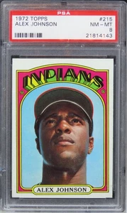 1972 Topps Alex Johnson #215 PSA 8 NM-MT - Picture 1 of 2