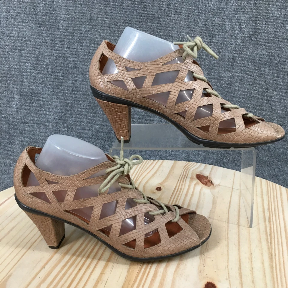 Sandalias Gentle Souls para mujer 7 M Okey Dokey Gladiador cuero marrón tejido NUEVAS Foto 1 de 4