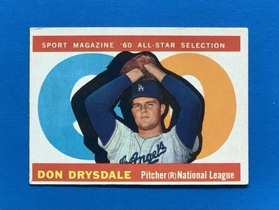 1960 Topps #570 Don Drysdale como en muy buena condición- (esquina superior izquierda) Foto 1 de 2