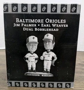 2004 BD&A Baltimore Orioles JIM PALMER & EARL WEAVER Dual Bobblehead In Box MLB - Picture 1 of 9